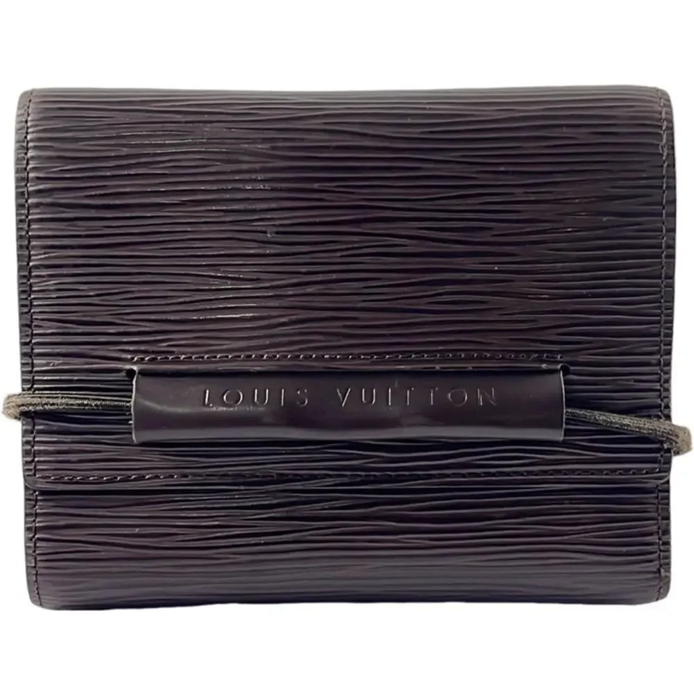 Louis‎ Vuitton Brown Elastique Epi Leather Wallet